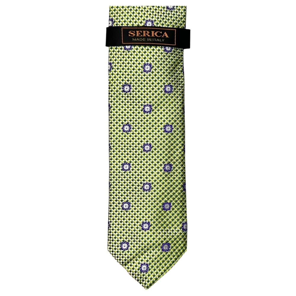 NWT Serica Tie Mens Silk Made Italy Floral Geometric Dress Formal 3"‎ Wide